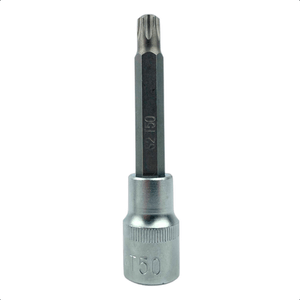 Soquete Torx Macho 50mm Longo Manual Com Encaixe de 1/2