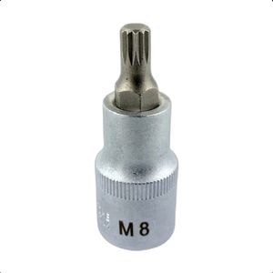 Soquete Multidentado Manual Curto M8 1/2 M8 55mm