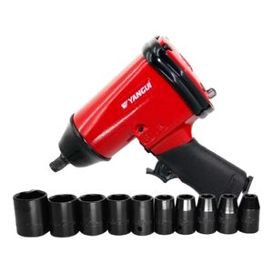 Chave Impacto Pneumática 1/2 Polegada 69Kg Com Kit Soquetes