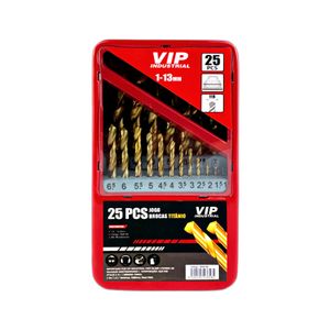 Kit Furadeira Pneumatica 1/2 Pol Com Jogo De Brocas 25 Peças