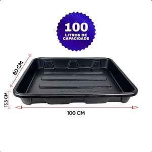 Kit 3 Bandeja Plástica Coletora Oleo Fluidos Capac 100l
