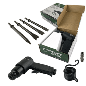 Kit Martelete 150mm Catraca 1/2 Chave Impacto 1/2 Pneumático