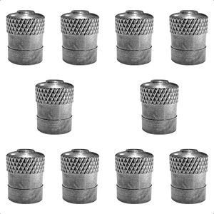 Kit 10 Tampa de Válvula para Bico Pneu Carro Moto Metal