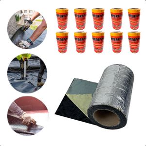 Kit 10 Manta Asfáltica Fita Adesiva Reparo 20cm X 10m