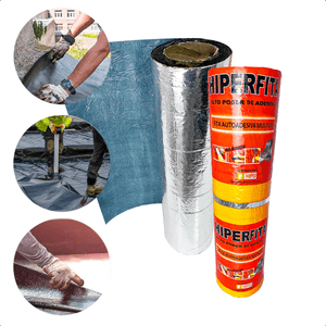 Fita Manta Asfáltica Aluminizada Multiuso Reparo 45 cm X 10m