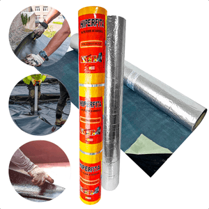 Fita Manta Asfáltica Aluminizada Multiuso Reparo 90 cm X 10m