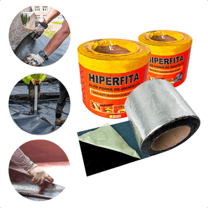 kit 2 Fita Veda Tudo Impermeabilizante Telhado  10 cm X 10m