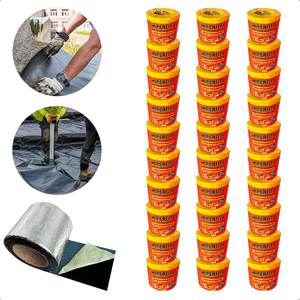 Kit 30 Manta Asfáltica Fita Telhado Autoadesiva 10 cm X 10m