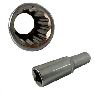 Soquete Cachimbo Tucho Estriado Longo 16mm Encaixe 1/2 Pol