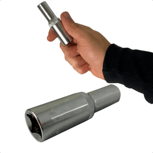 Soquete Cachimbo Tucho Estriado Longo 8mm Encaixe 1/2 Pol