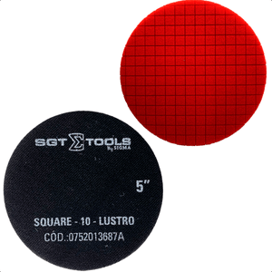 Boina Square Para Polimento Automotivo Vermelha Lustro 5"