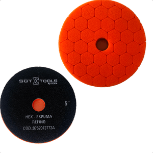 Boina Espuma Polimento Roto Orbital Laranja Refino 5"