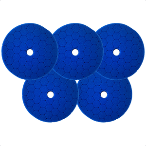 Kit 5 Boina Para Polimento Automotivo Azul Corte Leve 6P