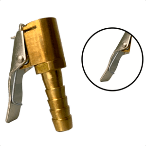 Kit 10 Bico Inflador Com Presilha Para Calibrador 1/4