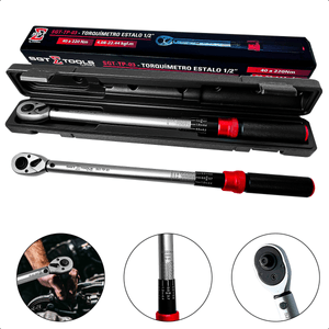 Torquímetro De Estalo Encaixe 1/2" Pol 40 a 220 Nm