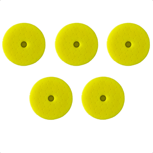 Kit 5 Boina Roto Orbital Automotivo Amarelo Corte Médio 5"