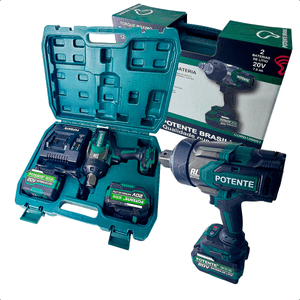 Chave de Impacto a Bateria 1" 2500Nm Brushless e 2 Baterias