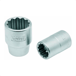 Soquete 30mm Estriado Curto Encaixe 3/4 Gedore