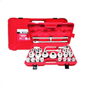 Kit Soquetes Estriados Chaves 3/4 Pol 26 Peças 21 a 65mm