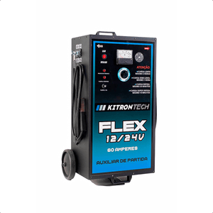 Carregador Bateria Flex Automotivo 12/24V Bivolt 60A Kitron