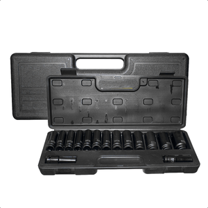 Conjunto 15 Soquetes De Impactos Encaixe 1/2 10mm Até 27mm